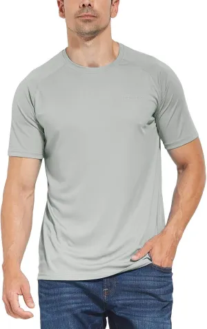 baleaf Men's UPF 50  Short Sleeve Shirts Lightweight Sun Protection SPF T-Shirts Fishing Hiking Running