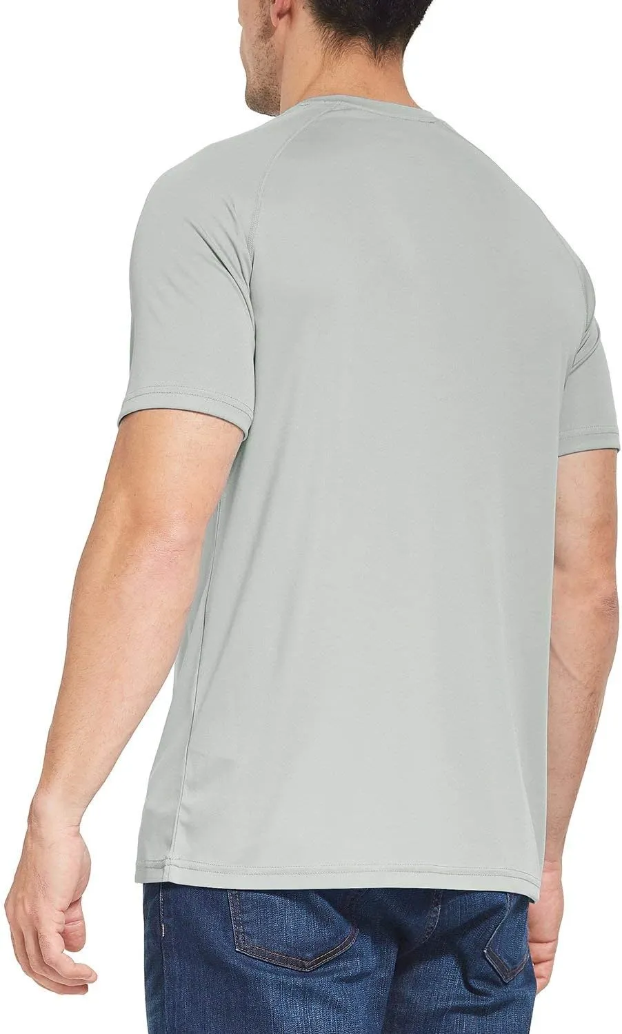 baleaf Men's UPF 50  Short Sleeve Shirts Lightweight Sun Protection SPF T-Shirts Fishing Hiking Running