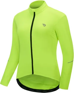 baleaf Women's Thermal Cycling Jersey Long Sleeve Winter 4 Pockets Bike Fleece Jackets Windproof Reflevtive Cold Weather