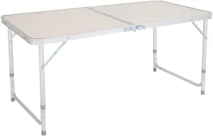 BAYUELSWU Small Folding Camping Table, Portable Folding Table Adjustable Height, 2 Feet Lightweight Aluminum Camping Table for Picnic Cooking Beach, 120 x 60 x 70 cm