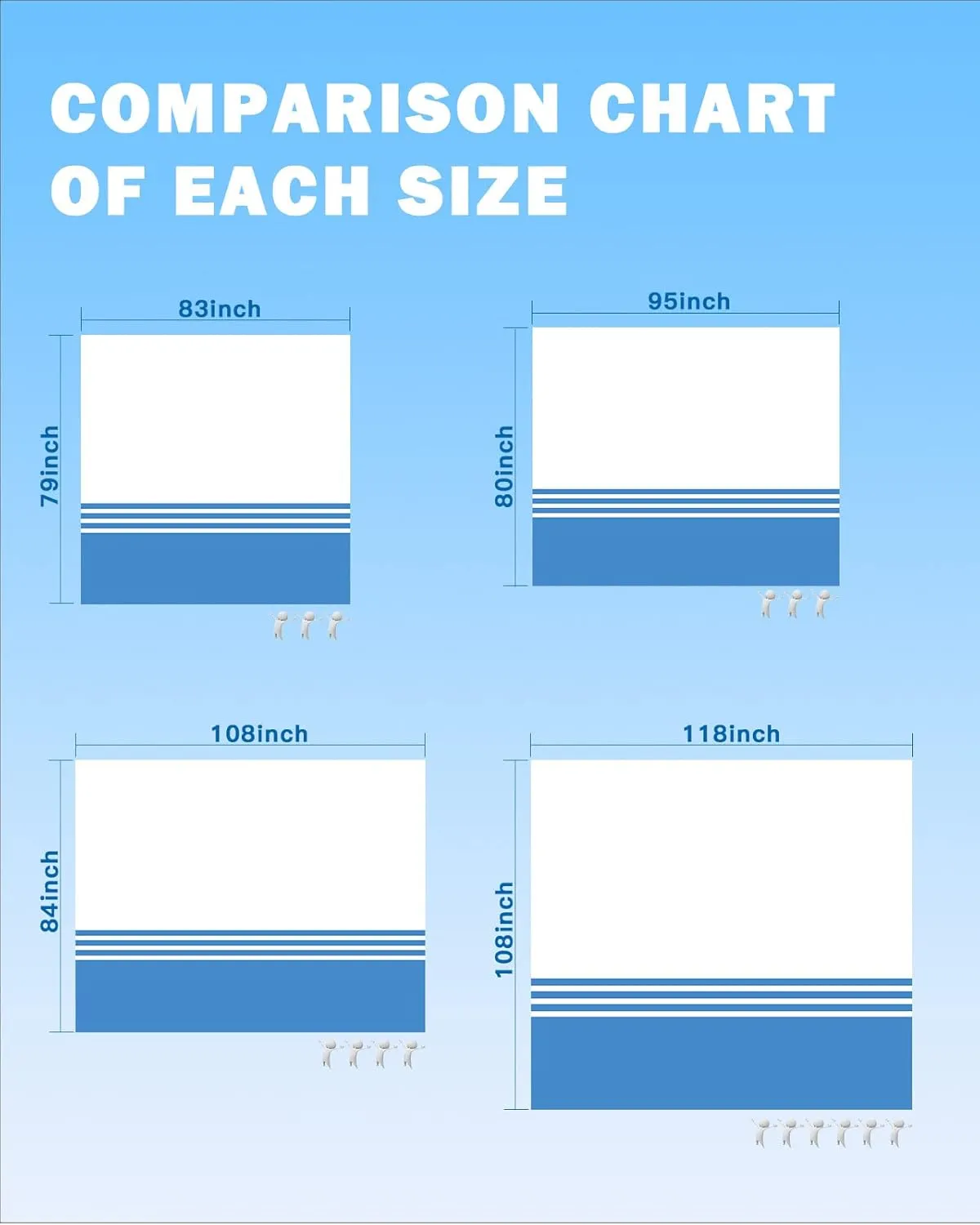 Beach Blanket Blue White Stripes Geometry Sandproof Waterproof Beach Mat Modern Minimalist Sand Free Mat Quick Drying Beach Essentials for Vacation Lightweight with 4 Stakes & Corner Pockets 108"x84"