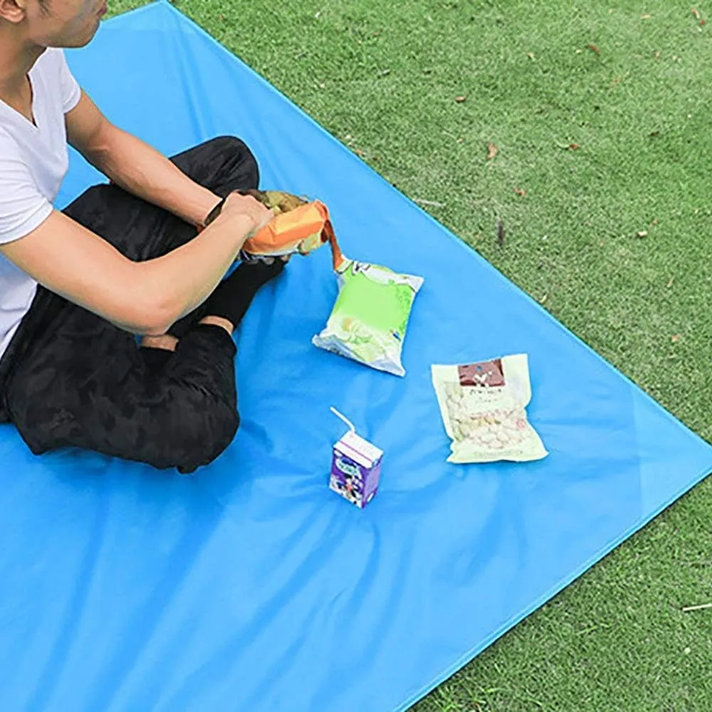 Beach Blankets Waterproof Portable Outdoor Camping Picnic Mat Beach Blanket Ground Mattress with Pocket Tent Mat(Rojo,Small)