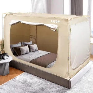 Bed Tent Bed Canopy Twin Size Tents for Adult and Kids- Original Design Portable Dream Tent Indoor Sleeping 80% Blackout with 3 Doors Breathable Big Space Tents