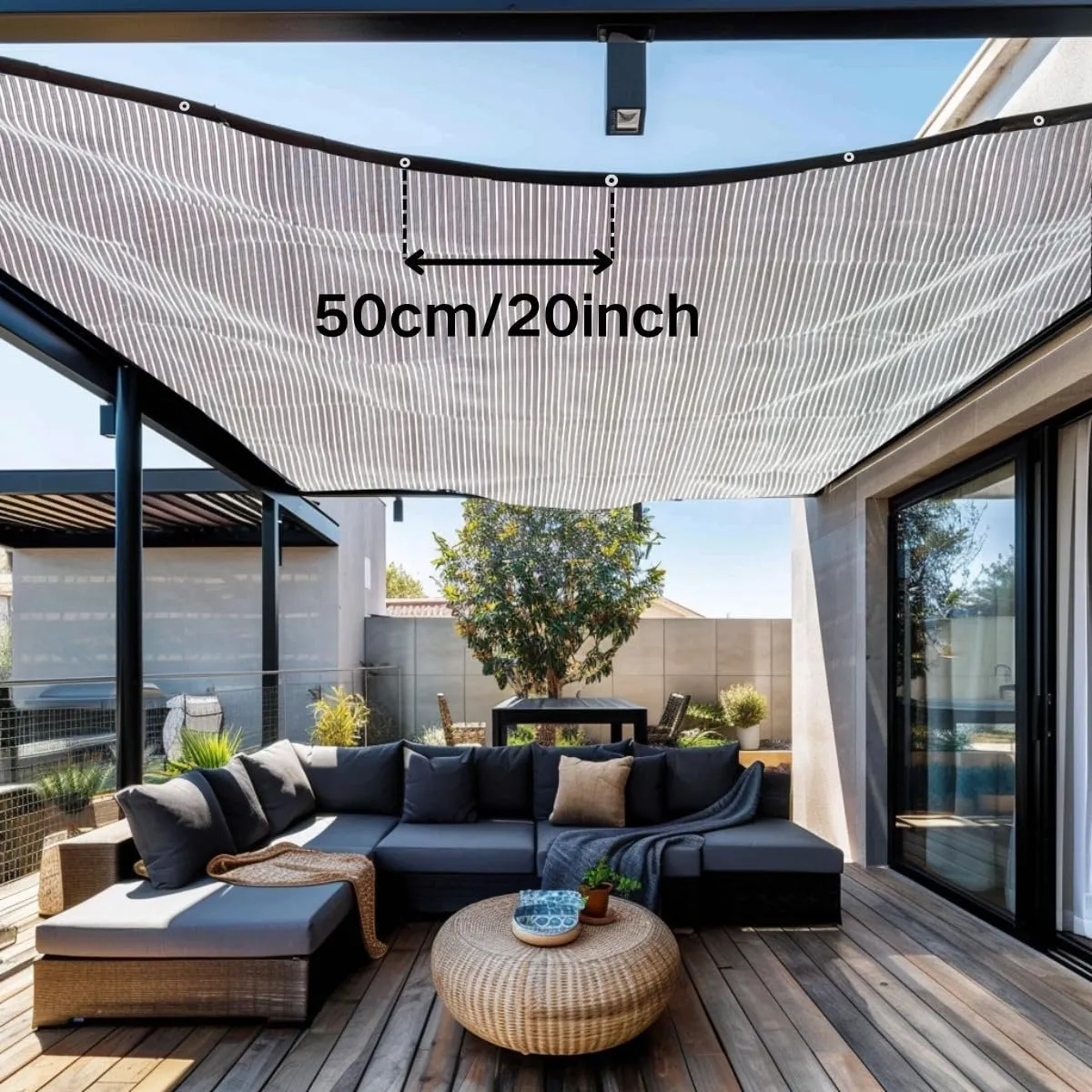 BeGrit Aluminet Shade Cloth 75%-80% Aluminum Shade Cloth Sun Reflective Tarp for Garden, Patio, Greenhouse, Pergola, Car, Kennel Shade 6.6x10ft