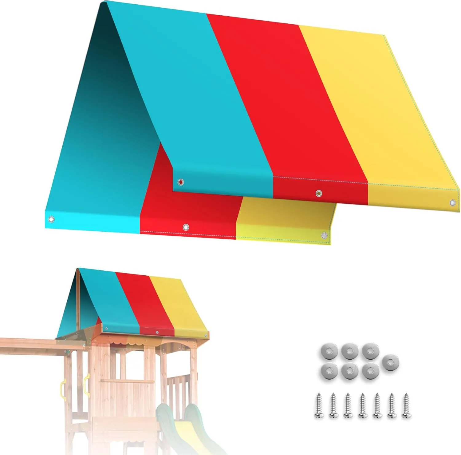 BenefitUSA (52" X 94") Replacement Canopy Cover for Backyard Wood Playset Swing Set