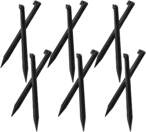 BESPORTBLE 12Pcs Heavy Duty Plastic Tent Stakes for Camping Gardening and Landscaping Lightweight and Durable Outdoor Anchoring Pegs for Effortless Setup and Secure