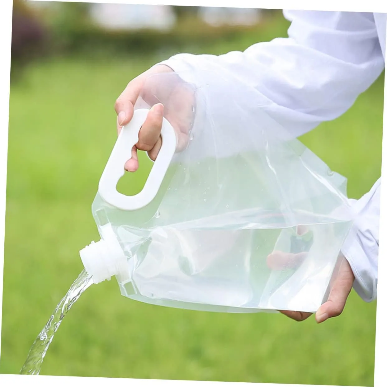 BESPORTBLE 4pcs Folding Water Carrier Portable Outdoor Water Storage Bag for Camping Hiking and Emergency Preparedness Lightweight Design for