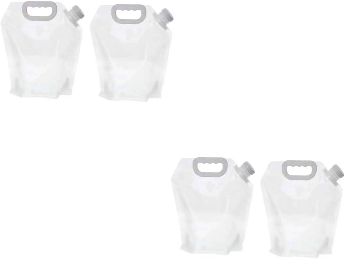 BESPORTBLE 4pcs Folding Water Carrier Portable Outdoor Water Storage Bag for Camping Hiking and Emergency Preparedness Lightweight Design for