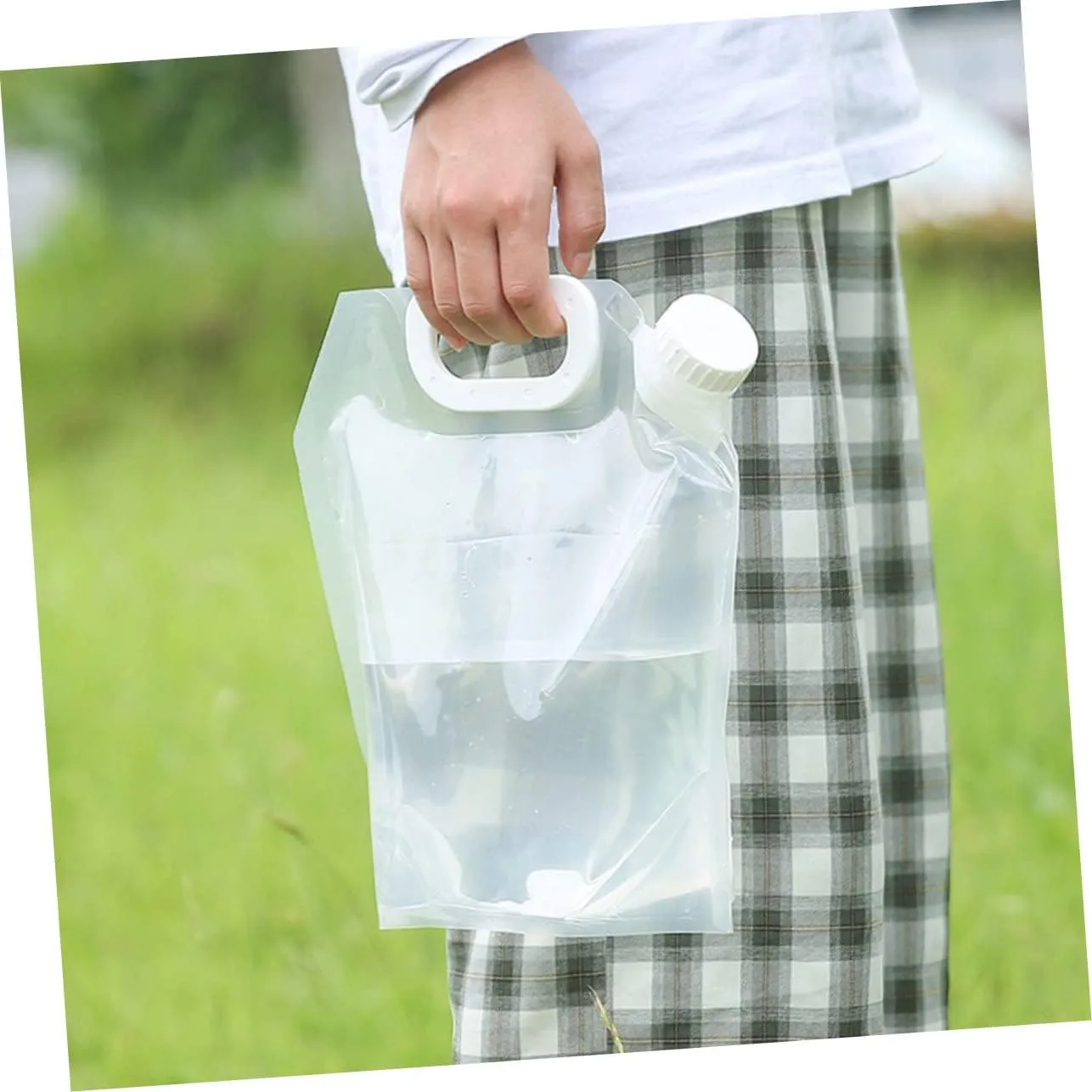 BESPORTBLE 4pcs Folding Water Carrier Portable Outdoor Water Storage Bag for Camping Hiking and Emergency Preparedness Lightweight Design for