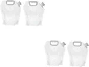 BESPORTBLE 4pcs Folding Water Carrier Portable Outdoor Water Storage Bag for Camping Hiking and Emergency Preparedness Lightweight Design for