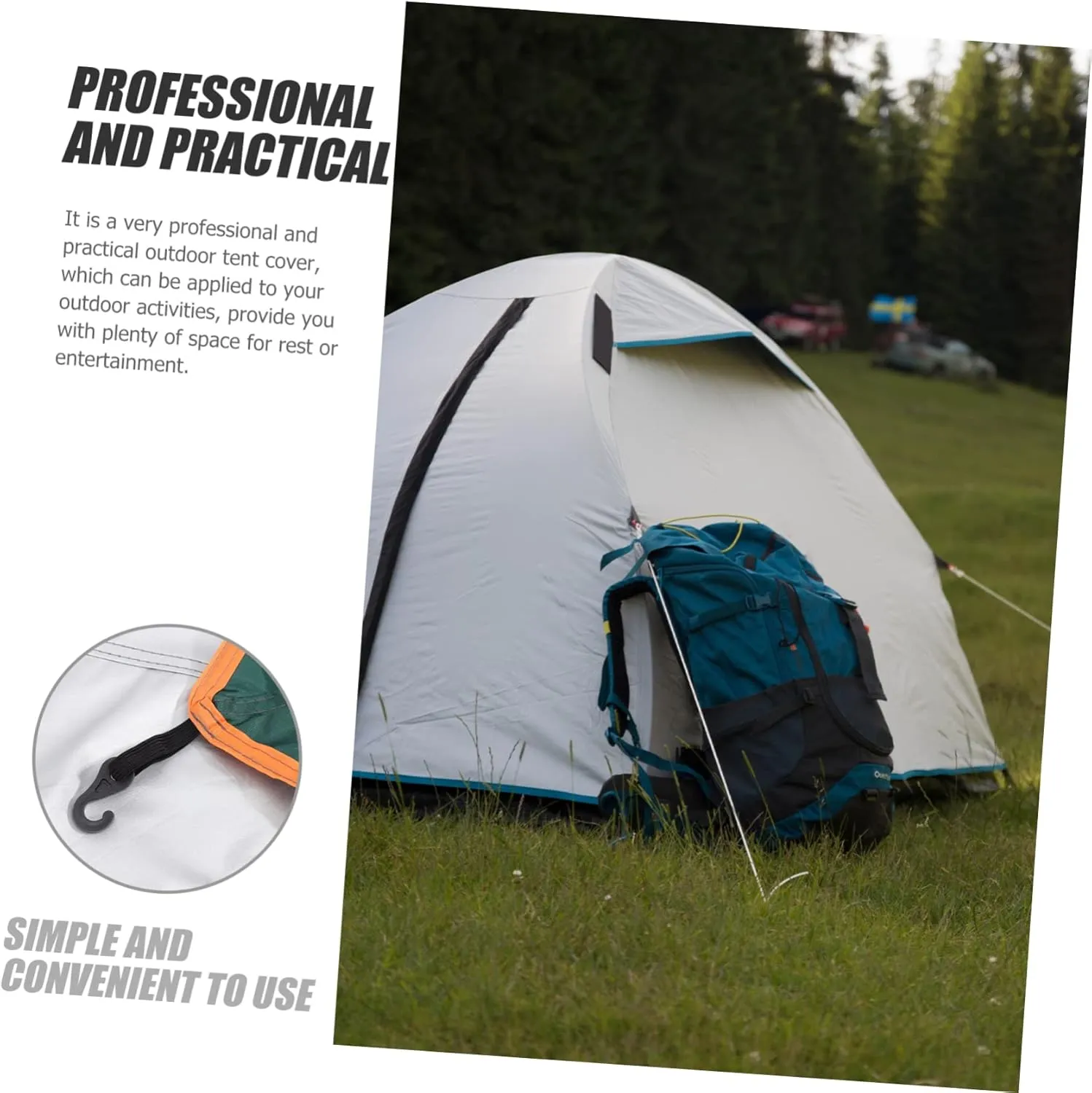 BESPORTBLE Pcs Wear-Resistant Rain Professional Tent Cover Small Tent Portable Camping Tarp Outdoor Supply