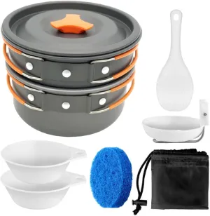 BESPORTBLE Portable Pot Pan Unit Camp Kettle Outdoor Tableware Pots Travel Plate Stove Kettle Camping Outdoor