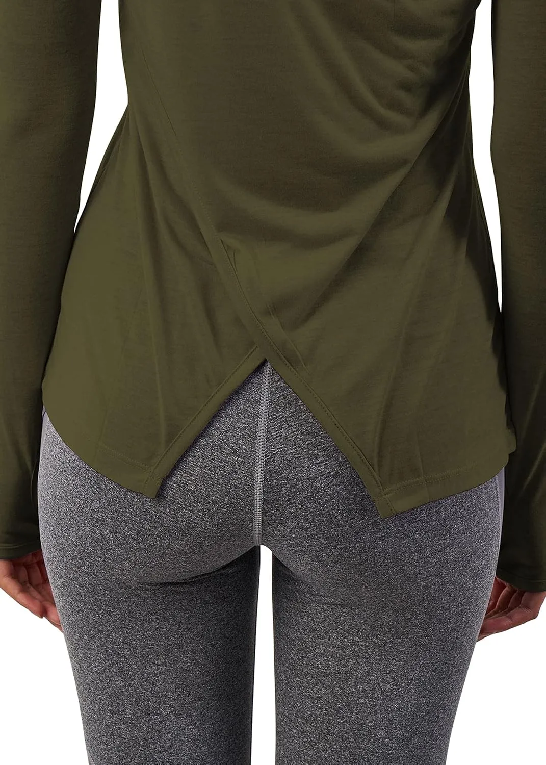 Bestisun Long Sleeve Yoga Workout Tops Lightweight Thumbhole Shirts Athletic Wear for Women