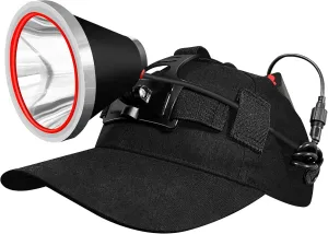 BIGSUN Headlamp, High Lumen LED Headlight with Cap, 10800 mAh Rechargeable Battery Pack for Outdoors, Fishing, Hiking, Boat, Type-C Charge