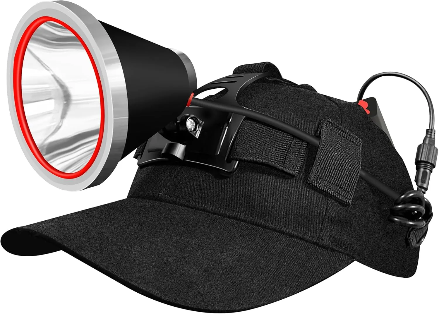 BIGSUN Headlamp, High Lumen LED Headlight with Cap, 10800 mAh Rechargeable Battery Pack for Outdoors, Fishing, Hiking, Boat, Type-C Charge