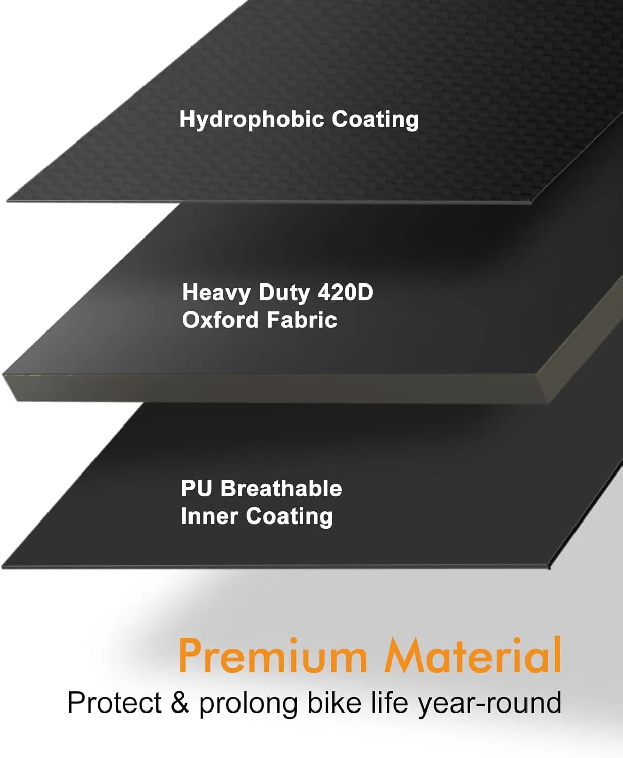 Bike Cover, DYDAPEN Bicycle Covers Outdoor Storage Waterproof Protect from Rain Dust UV, 420D Heavy Duty Bike Coves for Ebike Electric Bike Mountain Road Bike (XL for 1 Bike)