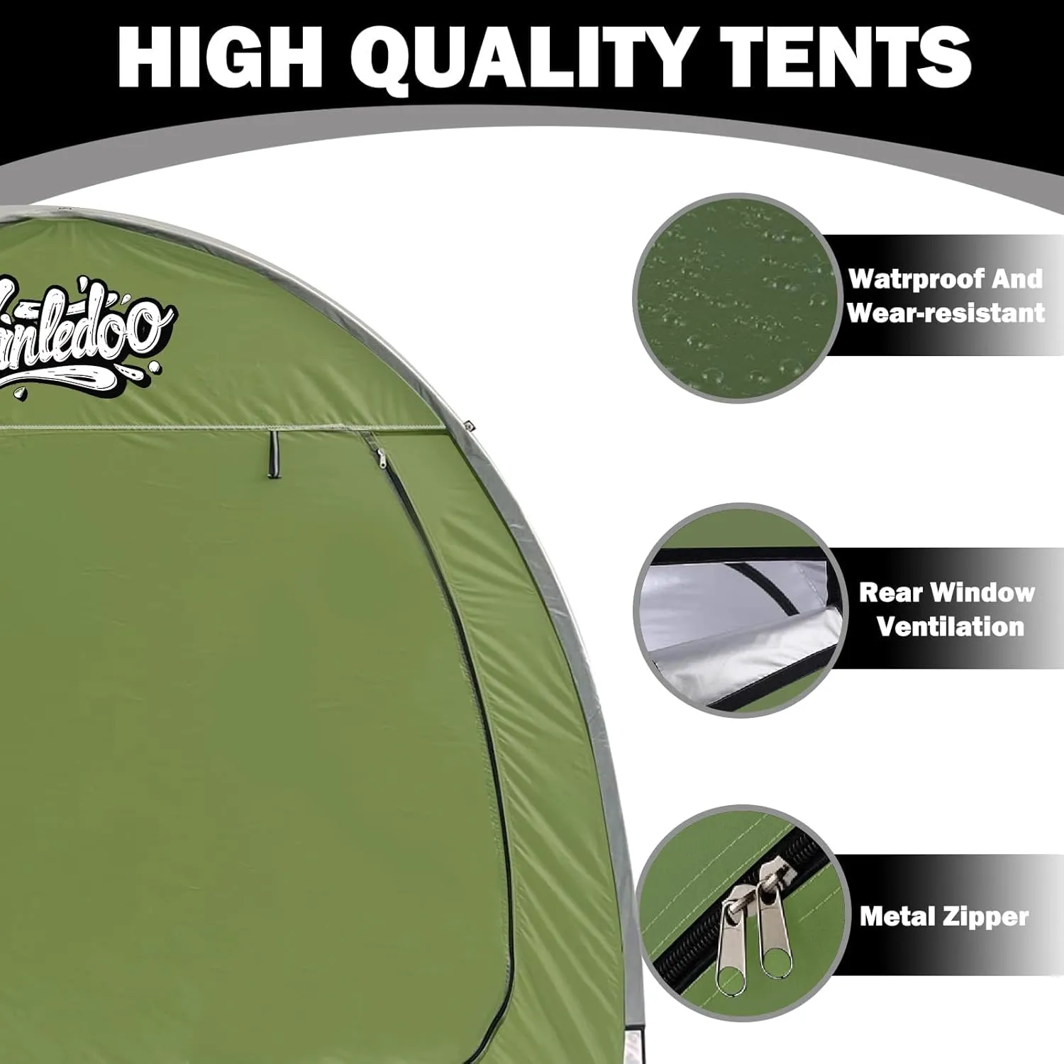 Bike Shed, Outdoor Portable Bike Storage Shed Tent, Bike Tent, Waterproof Bicycle Shelter with 210D Oxford Fabric, Bicycle Cover Fits 2-3 Bikes (Green)