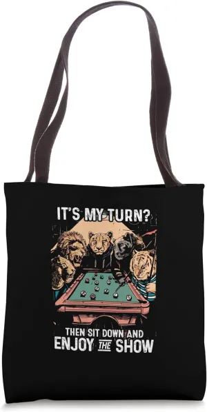 Billiards Rack Cue Stick Pool Table Billiard Player Tote Bag