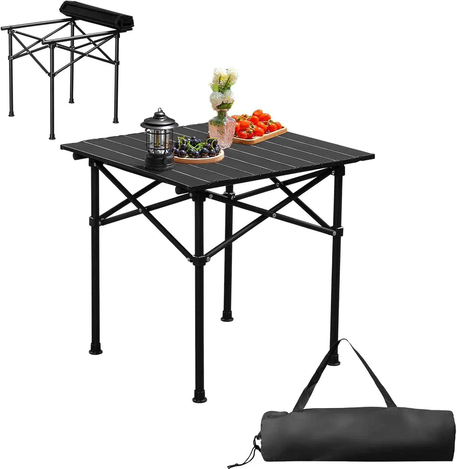 Black Picnic Tables Camping Kitchen Camping Kitchen Station Outdoor Folding Table Outdoor Cooking Station BBQ Table Outdoor Portable Foldable Table Camping Table Office Table for Parties, Backyard