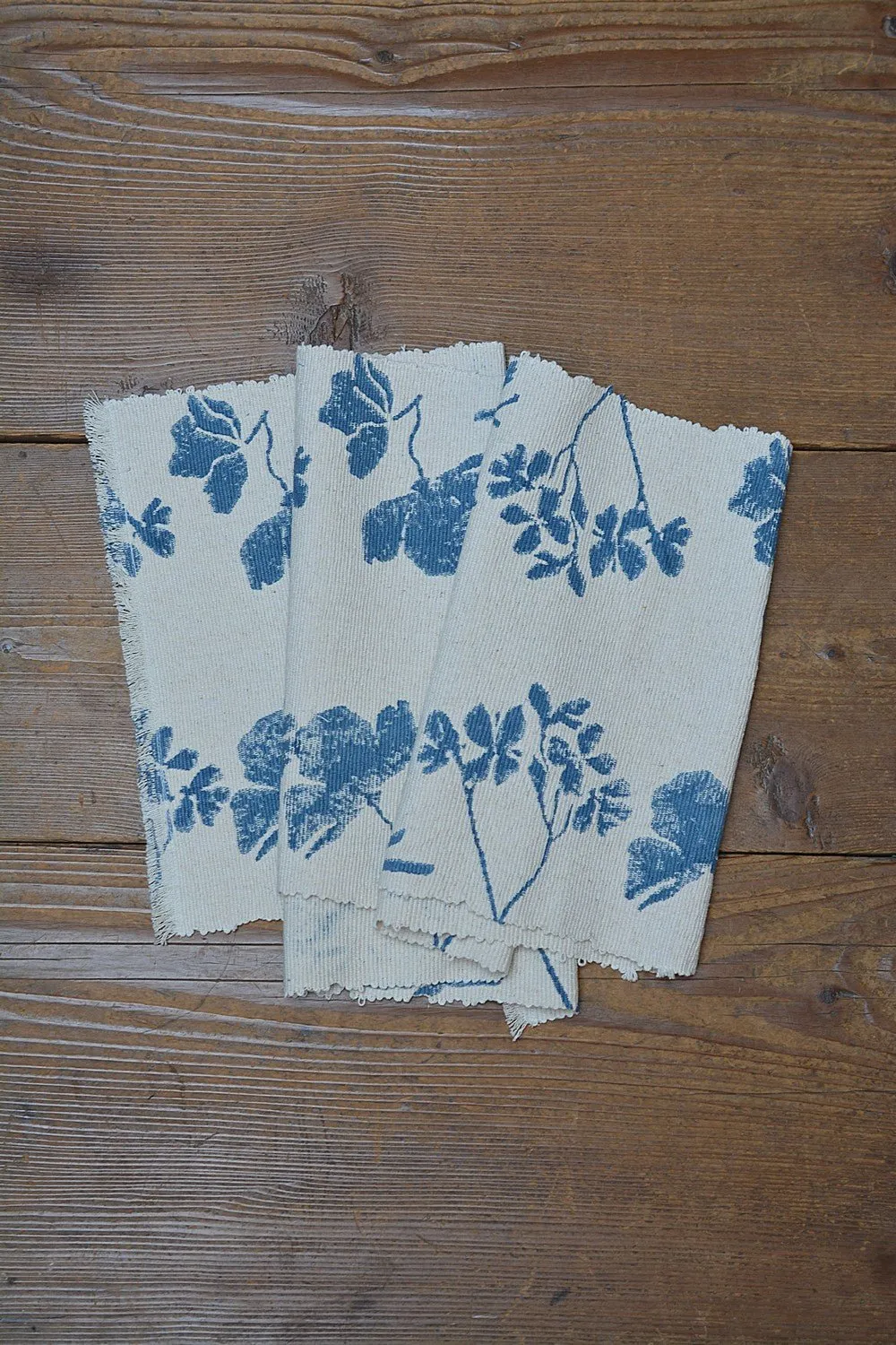 Block Printed Table Runner - Fiji Blue