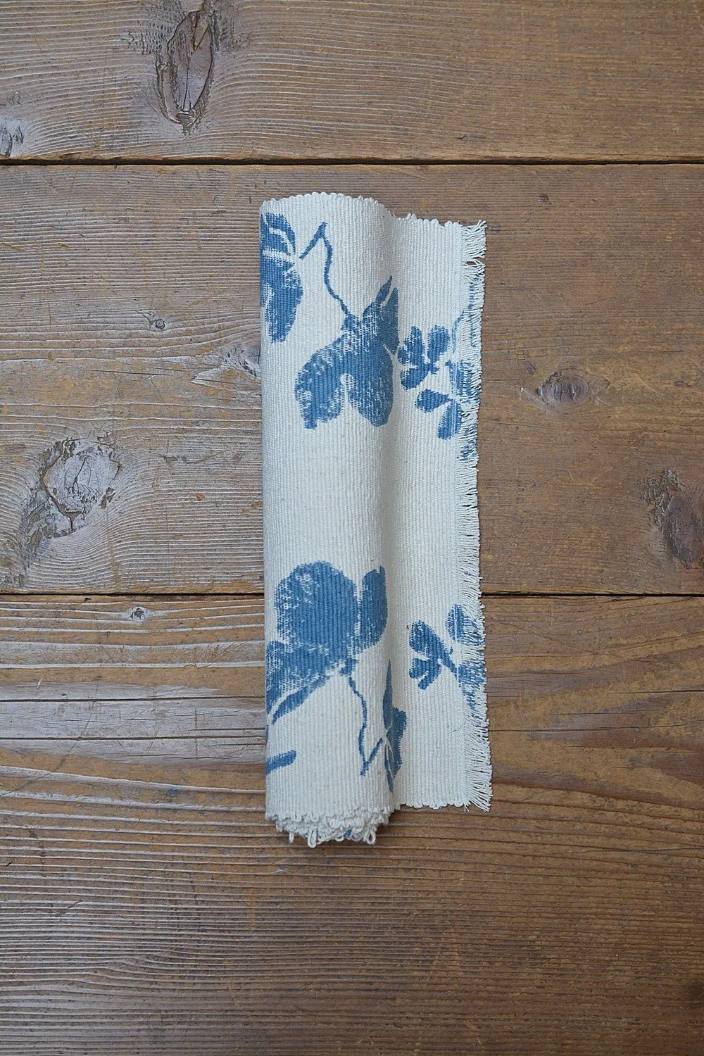 Block Printed Table Runner - Fiji Blue