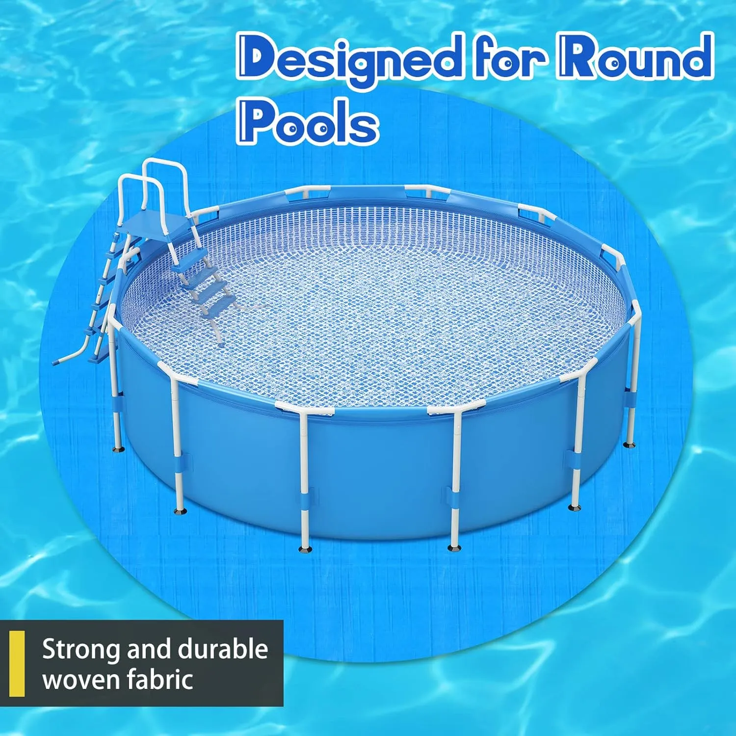 Boao 18 Ft Pool Liner Pad for Above Ground Pools,Durable Ground Cloth,Round Liners for Inflatable Swimming Setup Bottom Prevents Punctures, Extend Liner Life