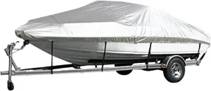 Boat Covers 11-22ft Boat Cover 300D Polyester Waterproof UV Resistant Tear Proof for V-Hull Boat Pro-Style Bass(17-19FT (600x300cm))