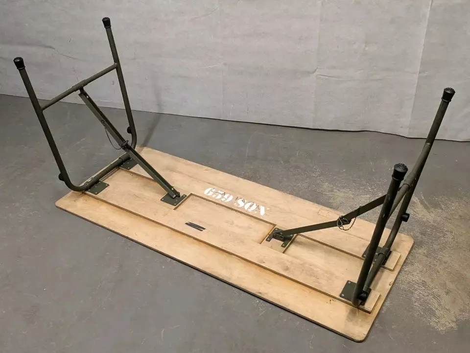 British Army Lightweight Wooden Folding Field Table
