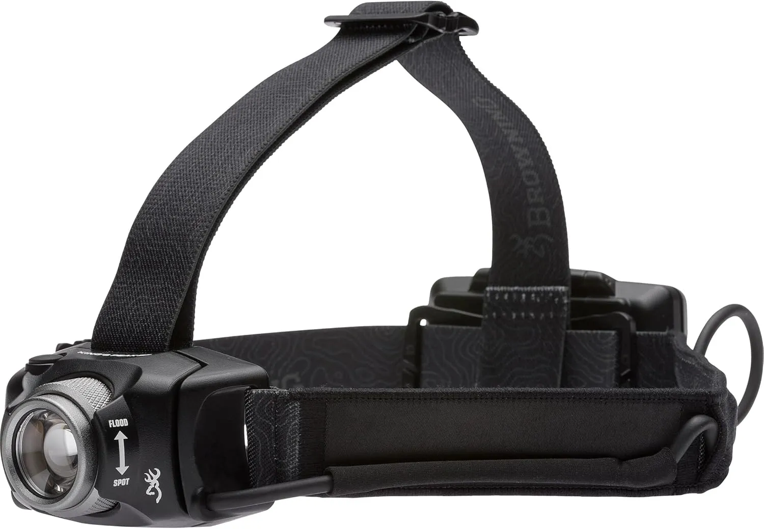 Browning Kings Peak SF Headlamp, Black, Battery Powered, Adjustable, 3 Brightness Settings, Electronic Lock-Out, Last Light Memory
