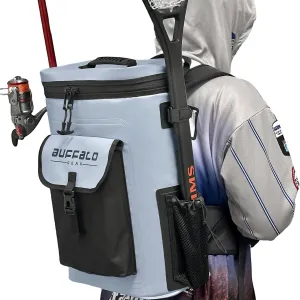 Buffalo Gear Fish Cooler Backpack 32Qt Waterproof Fishing Backpack Cooler Portable Fish Bag, Keep Ice Cold More Than 24 Hours