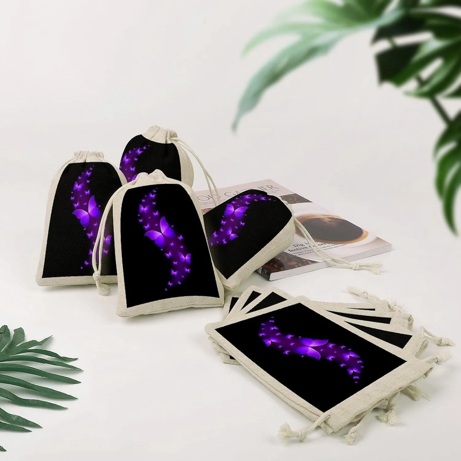 Butterfly Purple Black Lightweight And Compact Small Bundle Pocket
