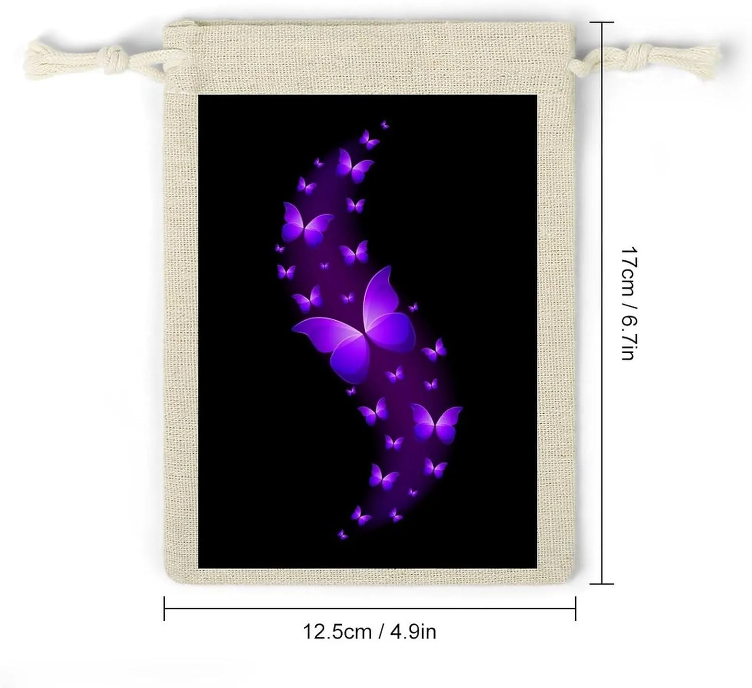 Butterfly Purple Black Lightweight And Compact Small Bundle Pocket