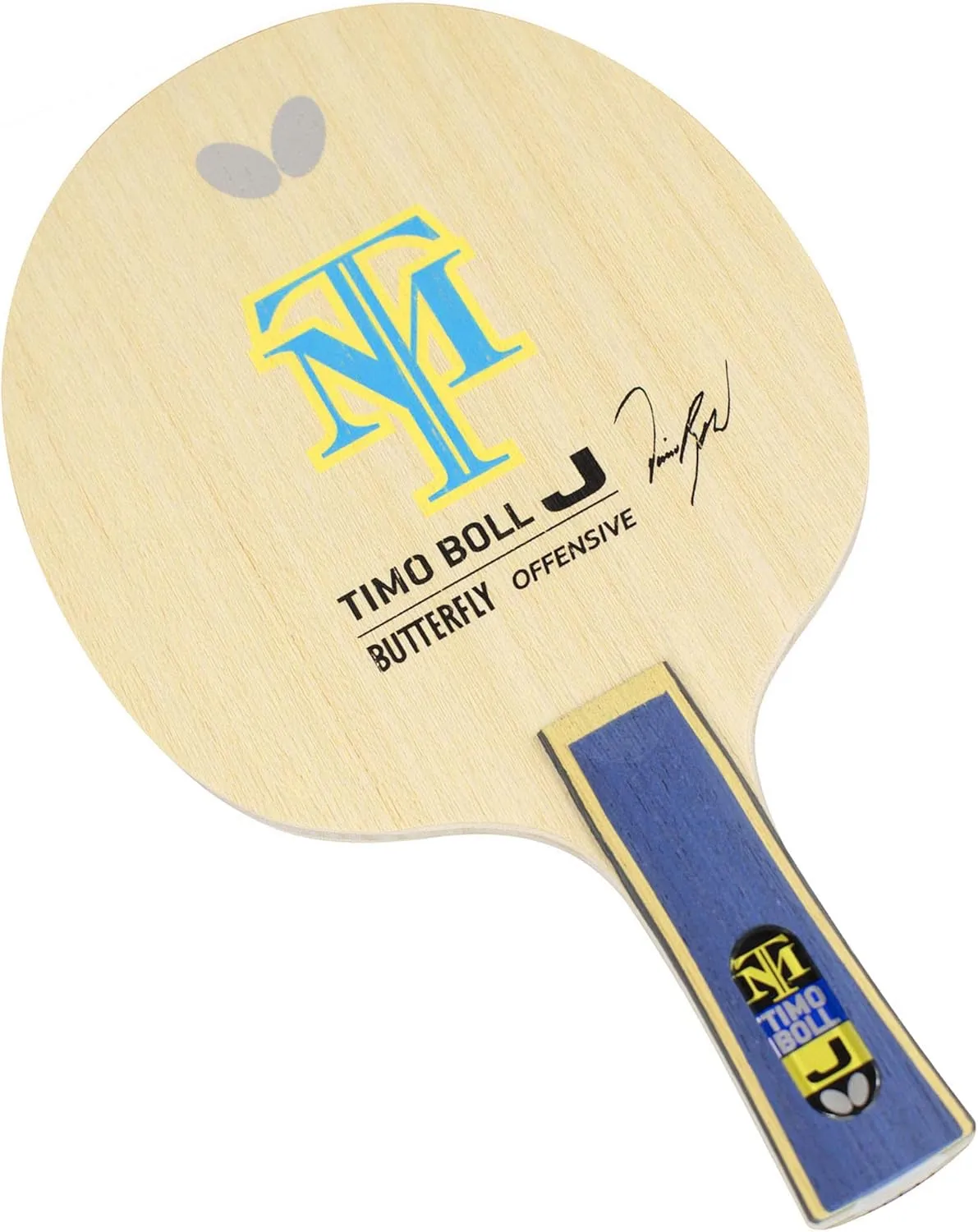 Butterfly Timo Boll J FL Table Tennis Blade - Professional Table Tennis Blade for Junior Players 4 to 9 Years Old - All-Wood Table Tennis Blade - Flared Handle - Made in Japan