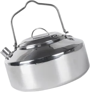 Cabilock Stovetop Whistling Tea Kettle Camping Water Pot Portable Outdoor Cookware Stainless Steel Coffee Pot for Hiking