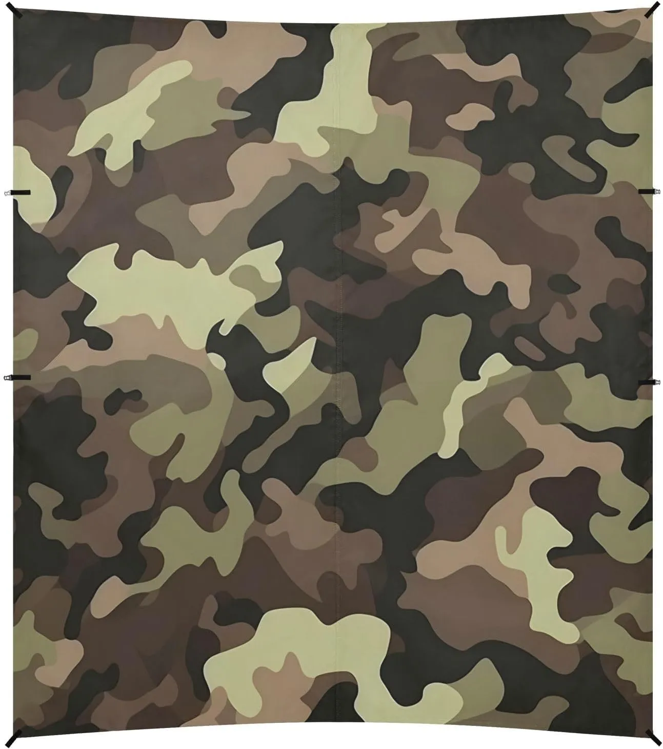 Camouflage Brown Dark Beach Canopy UPF50 Waterproof Portable Sunshade with Sand Shovel for Backyard and Camping