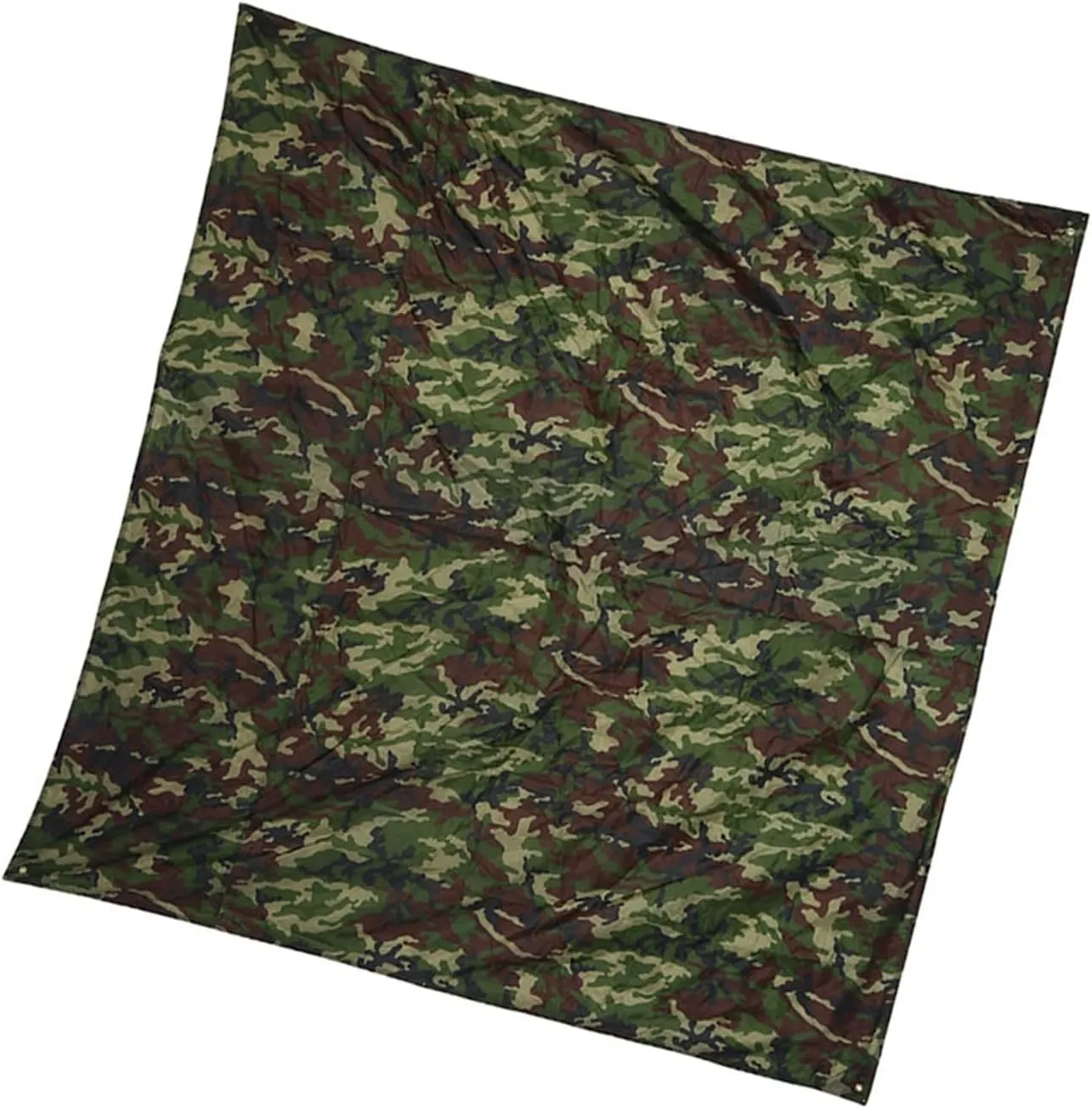 Camouflage Lightweight Portable Tent Tarp, UV Proof Rain Shelter for Camping, Traveling, Fishing and Outdoor Activities, Nylon Fabric, 3 Sizes (2x2m / 6.56x6.56ft)
