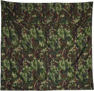 Camouflage Lightweight Portable Tent Tarp, UV Proof Rain Shelter for Camping, Traveling, Fishing and Outdoor Activities, Nylon Fabric, 3 Sizes (2x2m / 6.56x6.56ft)