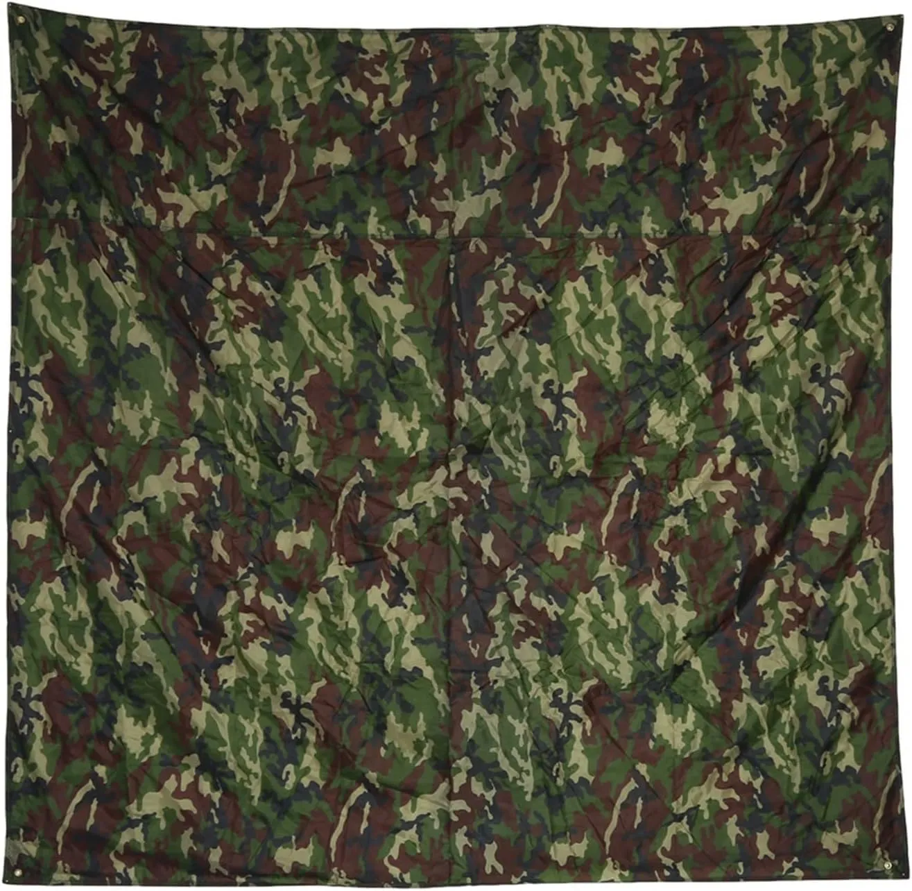 Camouflage Lightweight Portable Tent Tarp, UV Proof Rain Shelter for Camping, Traveling, Fishing and Outdoor Activities, Nylon Fabric, 3 Sizes (2x2m / 6.56x6.56ft)