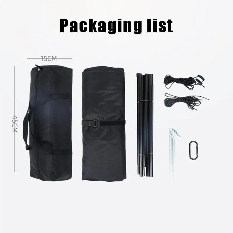 Camper Shade Awning Canopy with Complete Kits for Daewoo Evanda/Kalos/Lacetti/Lanos/Leganza/Matiz/Nexia, Waterproof UV Protection, Easy Set Up, Ultra-Durable Camping Tent,1 Style 1-A Black