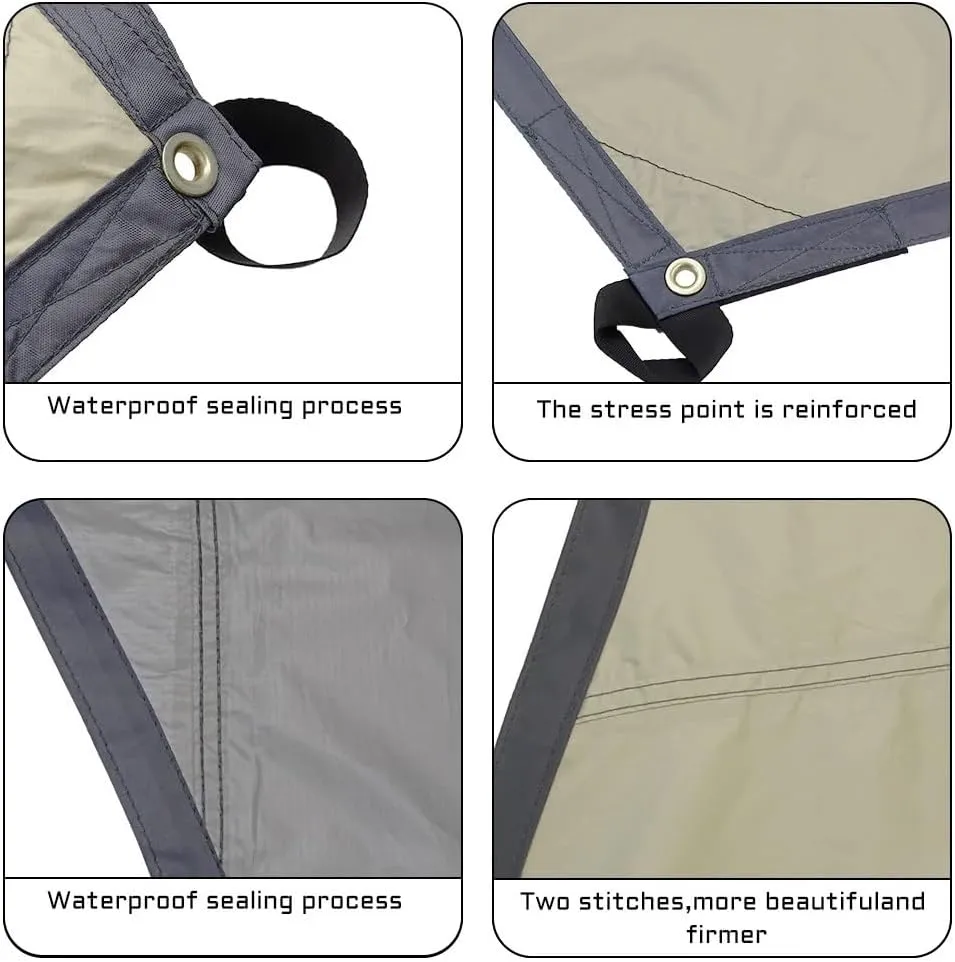 Camping Awning Canopy Tarp Durable Waterproof Lightweight for Outdoor Tent Shade Multi-Purpose Use(Black)