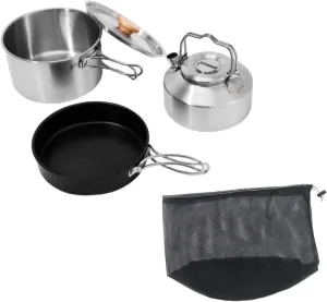 Camping Cookware Set Cooking Utensils Multipurpose Outdoor Cook Gear with Carry Bag Non Stick Frying Pan for Home BBQ Fishing