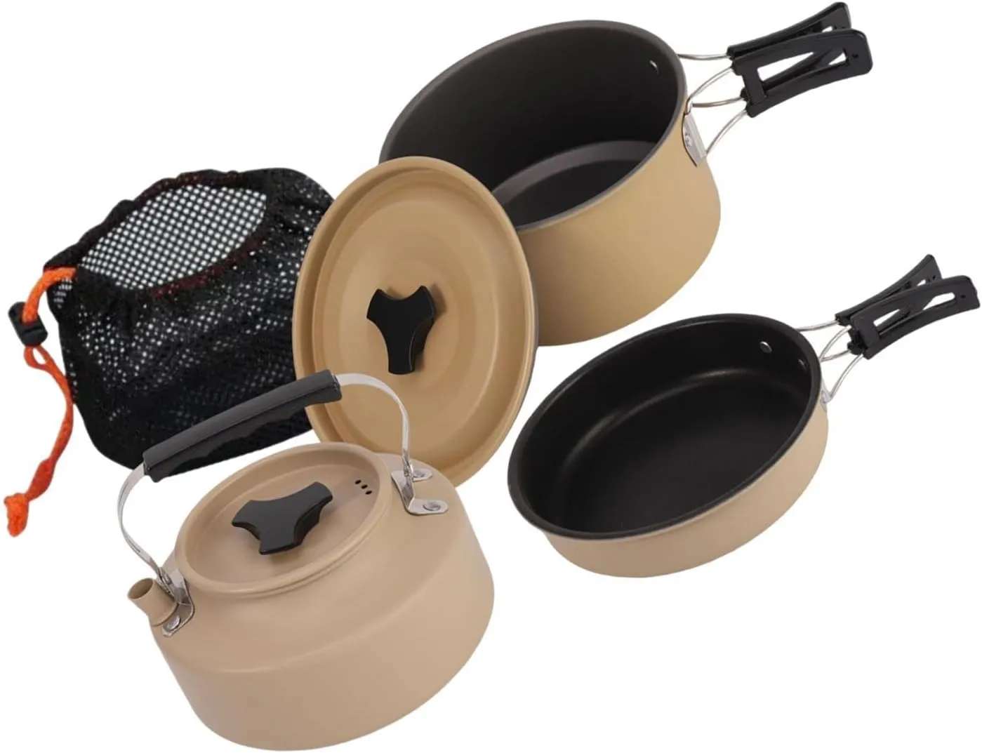 Camping Cookware Set Outdoor Cook Gear Fry Pan for Hiking Home Backpacking