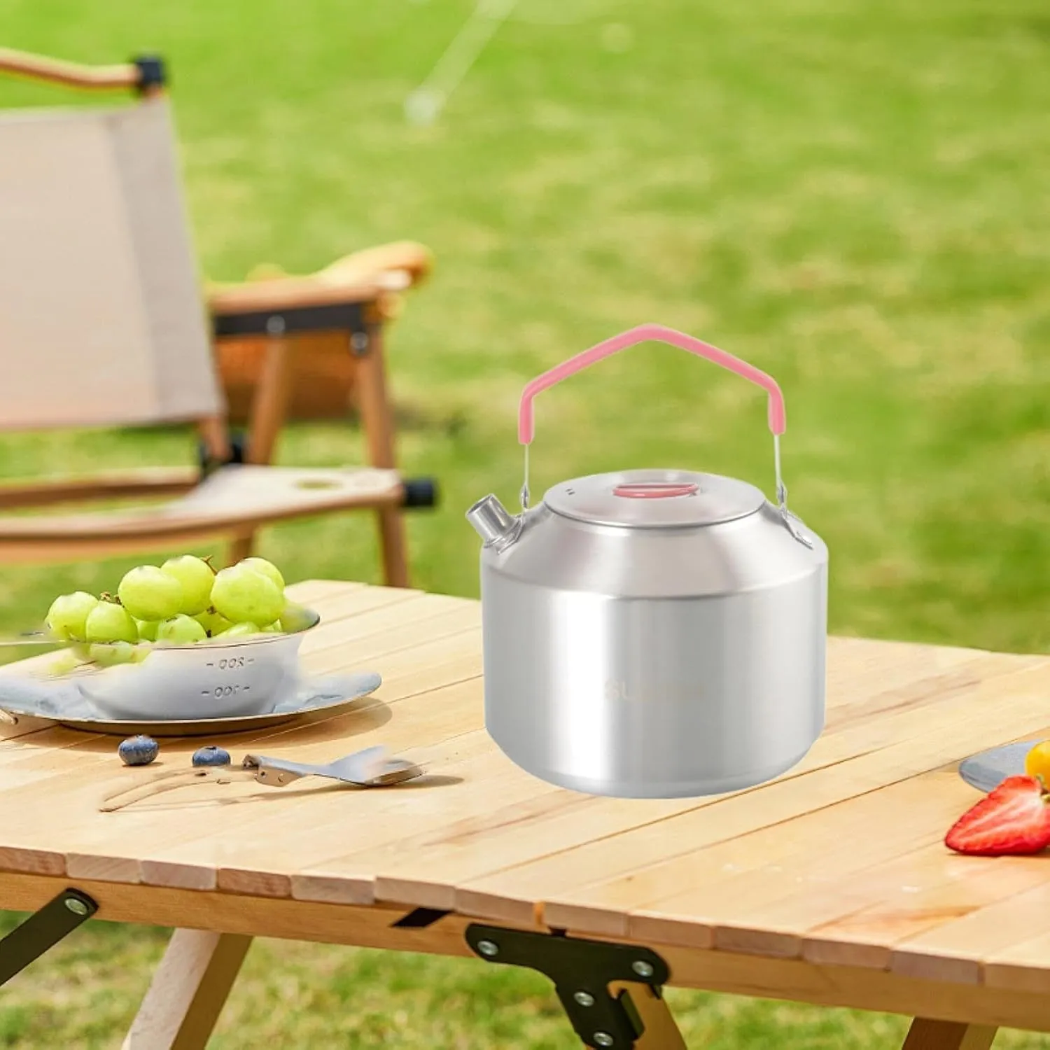 Camping Kettle, Coffee Tea Pot, Water Jug with Lid,Portable Water Pot,Water Kettle for Boiling Water Over Fire,Camping Hiking