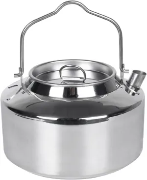 Camping-Kettle Portable Canteen-Outdoor Stainless Steel Water Bottle Picnic-Cookware Tableware Supply 1200ml Coffee Pot