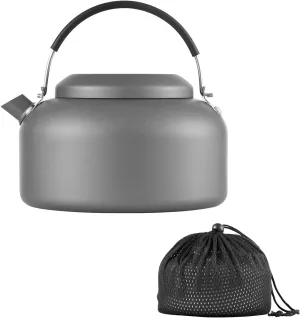 Camping Kettle Stovetop, 1.4L Camping Coffee Pot Aluminum Tea Pot with Carrying Bag, Outdoor Boiling Water Kettle for Hiking Picnic Traveling Backpacking (kettle)