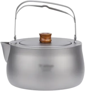 Camping Kettle Titanium Camping Kettle Backpacking Compact Tea Pot 800ML Portable Field Tea Kettle Boiling Kettle for Camping Picnic Backpacking Hiking Camping Kettle Camp Tea offee Pot