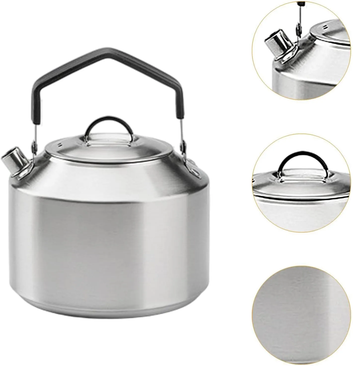 Camping Kettle Water Kettle Multifunctional Compact Water Pot Coffee Tea Pot for Hiking Boiling Water Fishing Outdoor Sports
