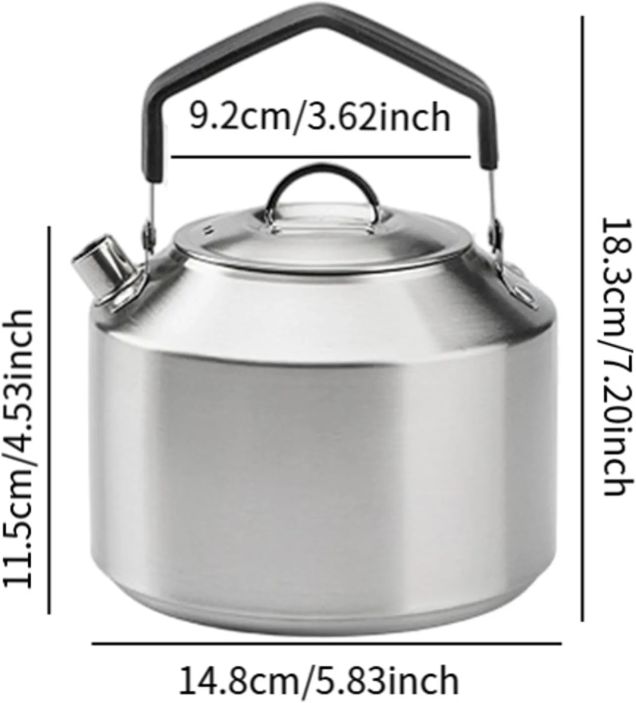 Camping Kettle Water Kettle Multifunctional Compact Water Pot Coffee Tea Pot for Hiking Boiling Water Fishing Outdoor Sports