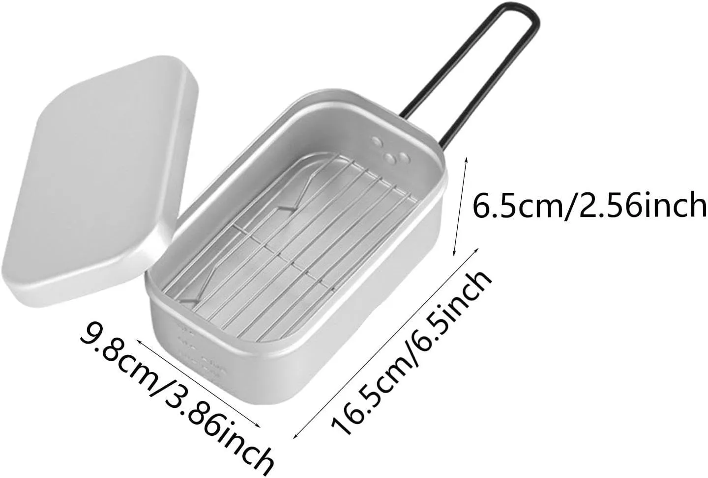 Camping Lunch Box Camping Kettle Set Leakproof Multiuse Cookware Aluminum Tea Kettle 300ml Camp Kettle for Picnic BBQ Cooking