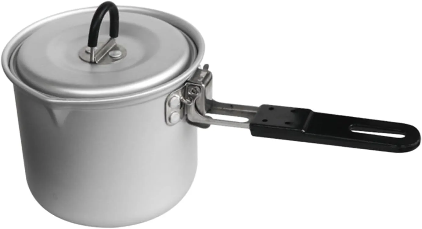 Camping Pot Cooking Pot Gift Equipment Multifunctional Portable Cookware with Foldable Handle for Hiking Home Camping Picnic